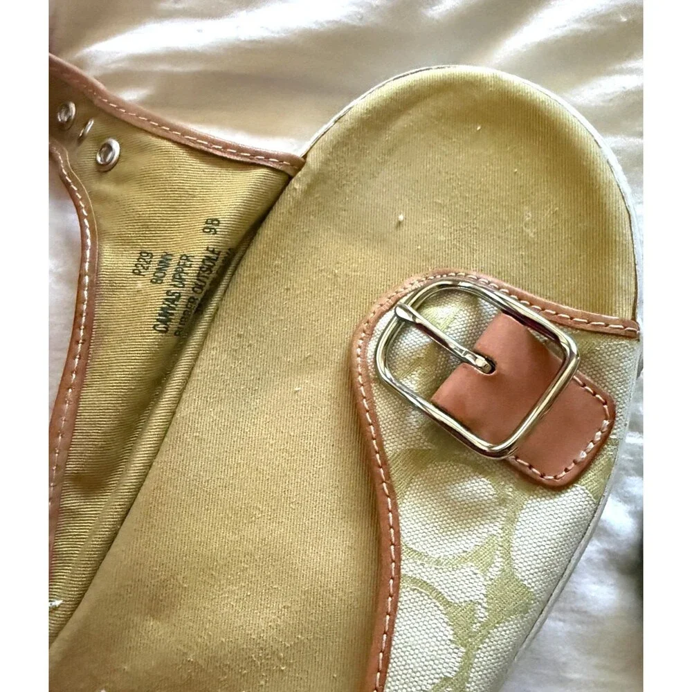 COACH Signature P229 Bonny Vintage Slip On Sandals Size 9B